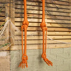 5ft (150cm)  Posable Halloween Pumpkin Skeleton Decoration