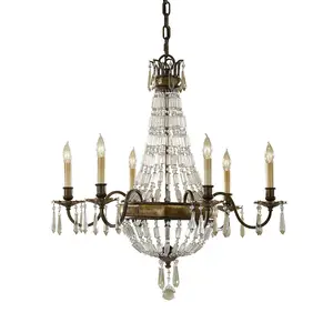 6 Bulb Chandelier Ceiling Light Oxidized Bronze British Bronze LED E14 60W