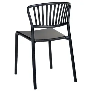 Set of 4 Garden Chairs GELA Black