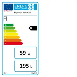 Heatrae Sadia Megaflo Eco 210i Indirect Unvented Hot Water Cylinder 95050469