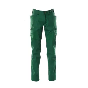 Mascot Accelerate Thigh Pocket Trousers with Stretch Zones - Green   (32.5) (Leg Length - Short)