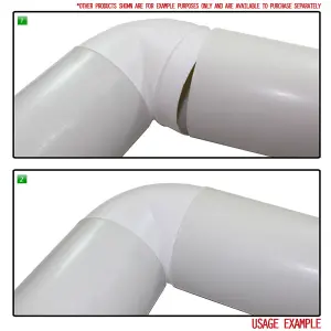 Kair 90 Degree Elbow Bend 125mm - 5 inch Round Plastic Ducting Joint to Connect Round Duct Pipe or Flexible Hose