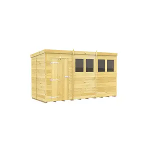 DIY Sheds 12x5 Pent Shed - Single Door With Windows