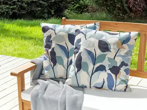 Set of 2 Outdoor Cushions VEGLINO Blue