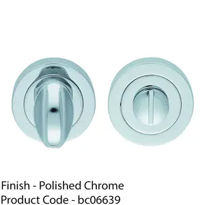 Thumbturn Lock And Release Handle Concealed Fix 50mm Dia Polished Chrome