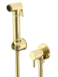 Keenware KBK-024 Midas Douche Shattaf Bidet Diverter Kit: Brushed Brass