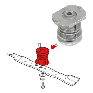 SPARES2GO Blade Boss Adaptor Hub 25mm compatible with Mountfield 460HT 462PD 4830PD 512PD SP425 Lawnmower