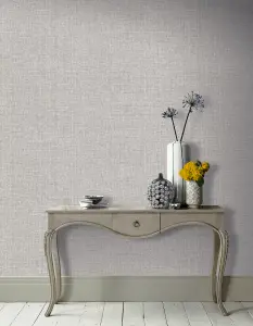 Arthouse Luxe Hessian Mid Grey Wallpaper