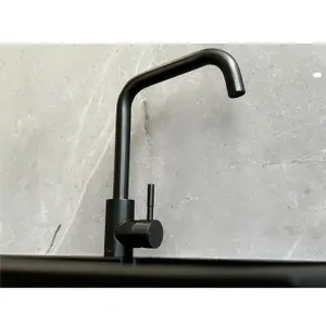 Reginox Gunmetal Stainless Steel Kitchen Sink Tap SALINA GUNMETAL Square Neck Deck Mounted