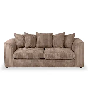 Chicago Jumbo Cord 3 Seater Sofa Coffee