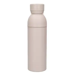 BUILT Planet Bottle, 500ml Recycled Reusable Water Bottle with Leakproof Lid - Pale Pink