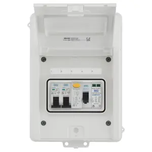 BG Electric Vehicle Consumer Unit Kit 5 Module White 40A Type A RCD, 40A B Curve MCB, Type 2 SPD