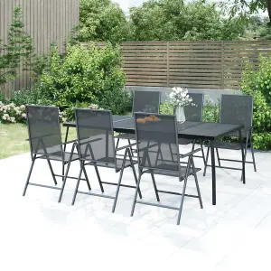 Berkfield Garden Table Anthracite 200x100x72 cm Steel Mesh