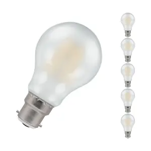 Crompton Lamps LED GLS 7W B22 Filament (5 Pack) Pearl Warm White (60W Eqv)