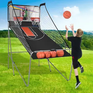 Costway Foldable Double Shot Basketball Arcade Game Basketball Challenge Game