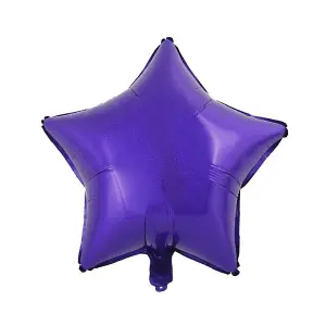 Realmax Holographic Foil Balloon (Pack of 10) Solid Purple (One Size)