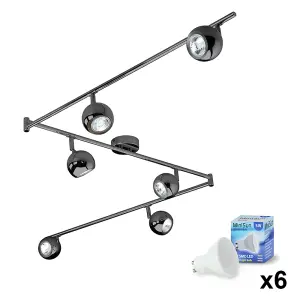 ValueLights Black Ceiling Bar Spotlight