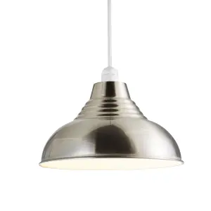 Inlight Lucia Satin Nickel effect pendant Light shade (D)30cm