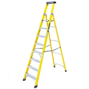 TB Davies 8 Tread Heavy-Duty Fibreglass Platform (2.09m) Step Ladder