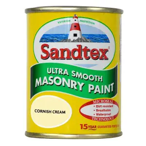 Sandtex Ultra smooth Cornish cream Masonry paint, 150ml Tester pot