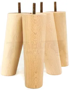 Wood Legs Natural 180mm High Set Of 4 Replacement Angled Furniture Legs Set Of 4 Sofas Chairs Stools M8