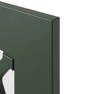 GoodHome Artemisia Matt dark green Shaker Glazed Cabinet door (W)300mm (H)715mm (T)18mm