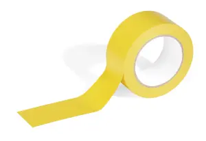 Durable DURALINE Strong Removable PVC Floor Marking Tape - 50mm x 33m - Yellow