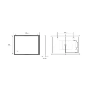 Luxury Illuminated LED Mirror Touch Sensor Dimmable Vertical or Horizontal