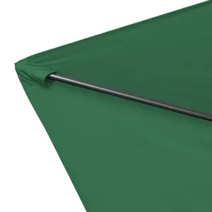 SunDaze 2x3M Green Garden Parasol Sun Shade Umbrella with Crank Handle & Tilt Mechanism