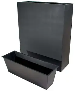 Primrose Tall Trough Style Zinc Planter with Plastic Insert 90cm