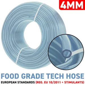 clear flexible pvc pipe/tubing 4mm internal-6mm external suitable for airline water gas oil aquariums and aquatic use