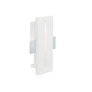 Luminosa Plas LED 1 Light Indoor Recessed Wall Light White Plaster