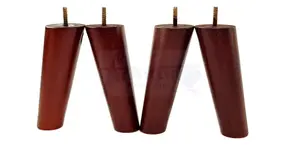 Wood Legs Mahogany 180mm High Set Of 4 Replacement Angled Furniture Legs Set Of 4 Sofas Chairs Stools M8