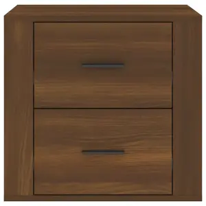 Berkfield Bedside Cabinet Brown Oak 50x39x47 cm