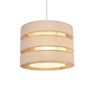 Inlight Natural Woven effect Slubby Light shade (D)33cm