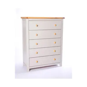 Argenta 5 Drawer Chest of Drawers Wood Knob