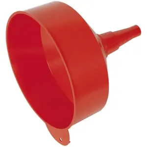 250mm Wide Polyethylene Funnel with Fixed Spout and Filter for Easy Pouring