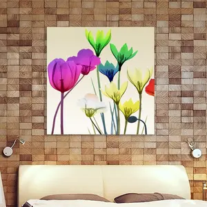 Floral Calm Pop Mate - Wrapped Canvas Print 30 cm H x 30 cm W