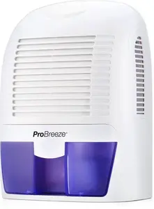 Pro Breeze Dehumidifier 1500Ml Portable Air Dehumidifier For Damp, Mould, Moisture In Home, Kitchen, Bedroom, Caravan, Office, Garage, Bathroom,