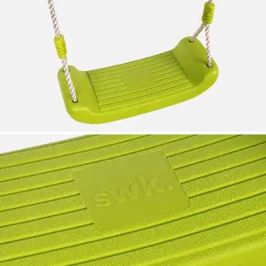 sweeek. Blow moulded plastic swing seat for 2-2.5m frame Balaguere Green 38x15.7x215 cm