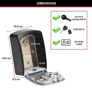 Master Lock 4 digit Wall-mounted External Combination Key safe Extra large