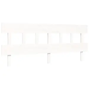 Berkfield Bed Frame with Headboard White 200x200 cm Solid Wood