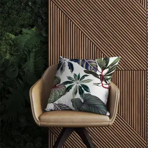 Watercolor Tropical Leaf Outdoor Cushion 60cm x 60cm