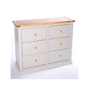 Loreo 6 Drawer Chest of Drawers Wood Knob