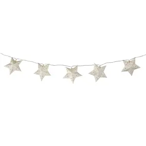 Paper star Battery-powered Warm white 10 LED Indoor String lights