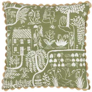 furn. Frida Abstract Jacquard Polyester Filled Cushion