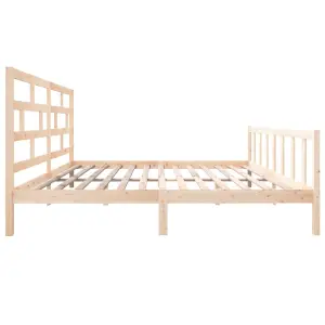 Berkfield Bed Frame Solid Wood Pine 180x200 cm 6FT Super King 6FT Super King