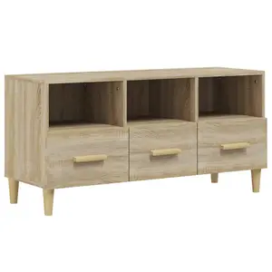 Berkfield TV Cabinet Sonoma Oak 102x36x50 cm Engineered Wood