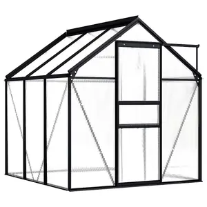 Berkfield Greenhouse Anthracite Aluminium 3.61 m2