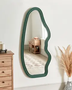 Beliani Retro Wall Mirror ROCLES Dark Green